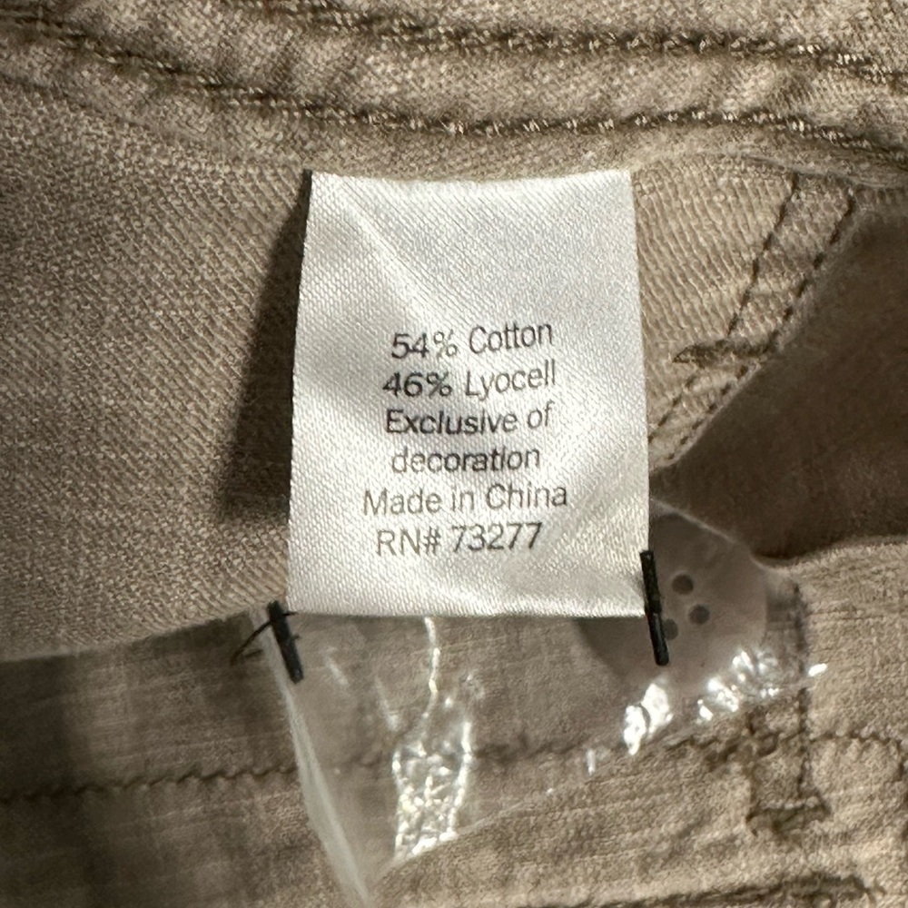Women's Sonoma 8 Medium Capri Pants Cargo Twill Fossil Tan Straight Mid Rise NWT - Picture 11 of 11